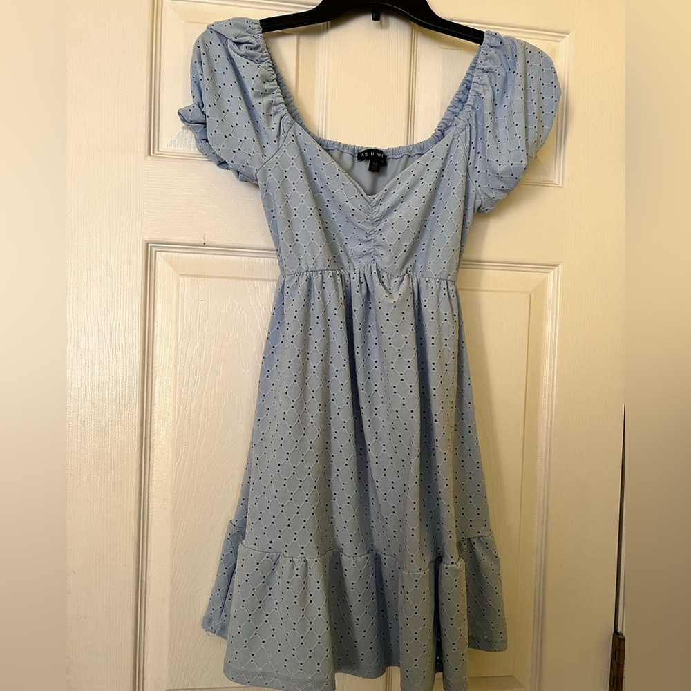 Baby blue cottage core dress
